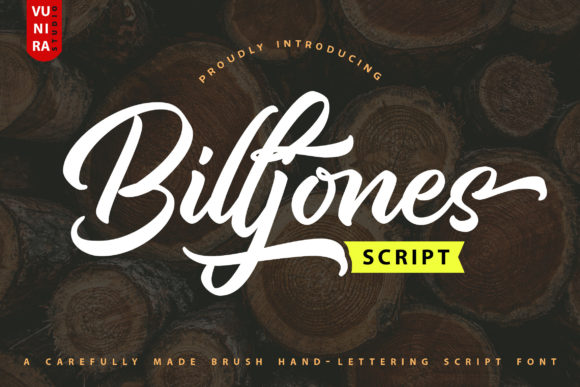 Billjones | Brush Hand-Lettering Script for Modern Design