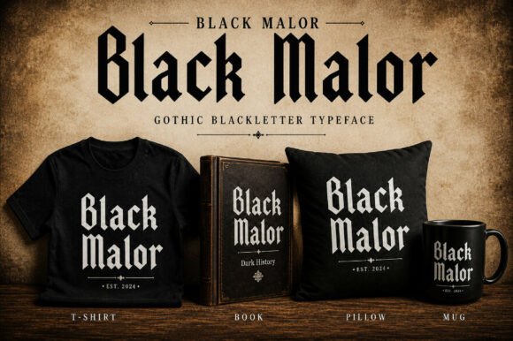 Black Malor: A Gothic Typeface for Bold Visual Narratives