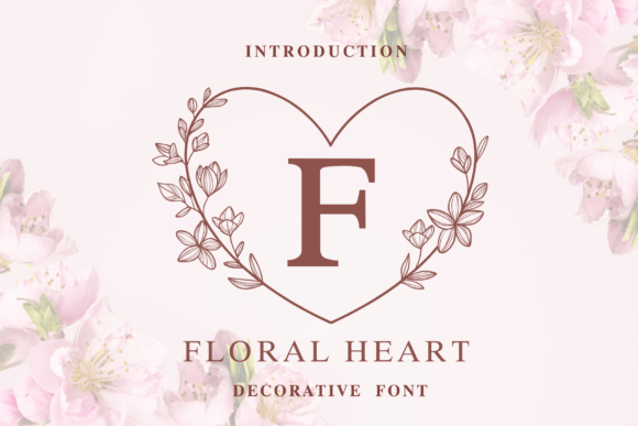 Floral Heart Monogram: Elevating Design with Elegant Typography