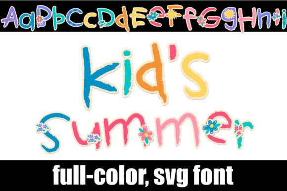 Kid's Summer Font: A Colorful Design Asset