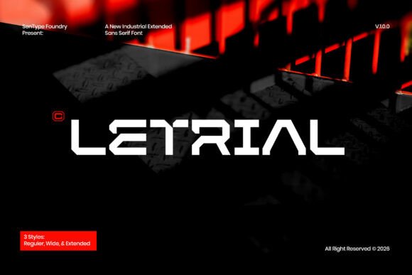 Letrial: Commanding Industrial Sans-Serif Typography