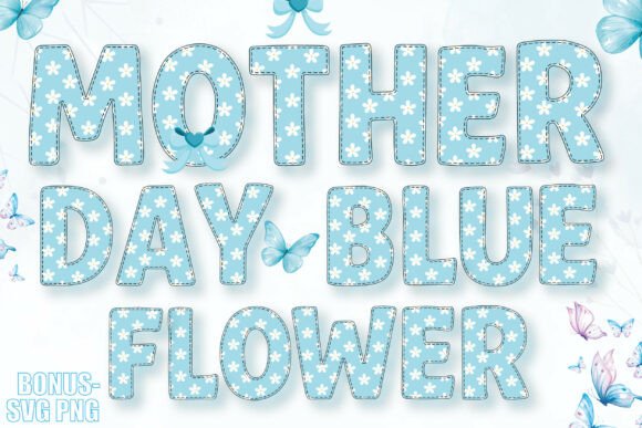 Mother Day Blue Flower: A Charming Design Asset