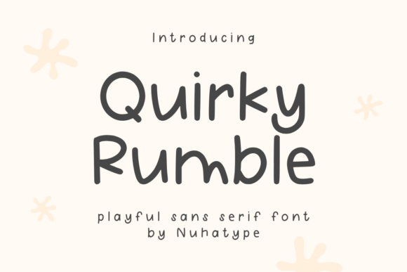 Quirky Rumble: A Minimalist Font for Modern Design