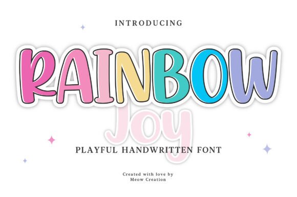 Rainbow Joy: A Playful Font for Creative Design