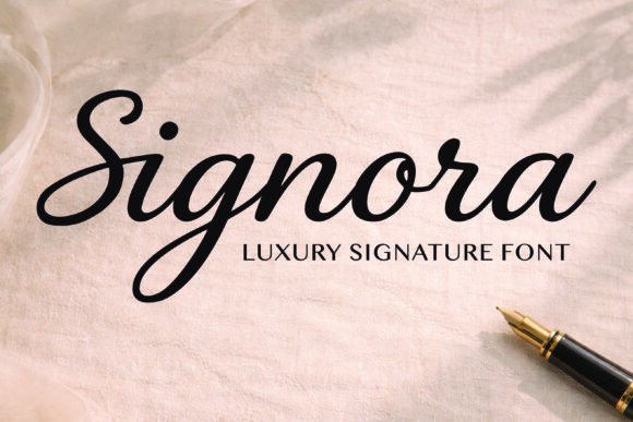 Signora: The Signature Font for Elegant Design