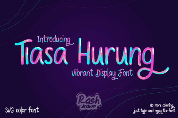 Tiasa Hurung: Vibrant SVG Color Font for Bold Designs