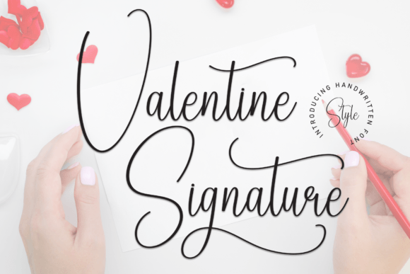 Valentine Signature: A Font That Elevates Romantic Design